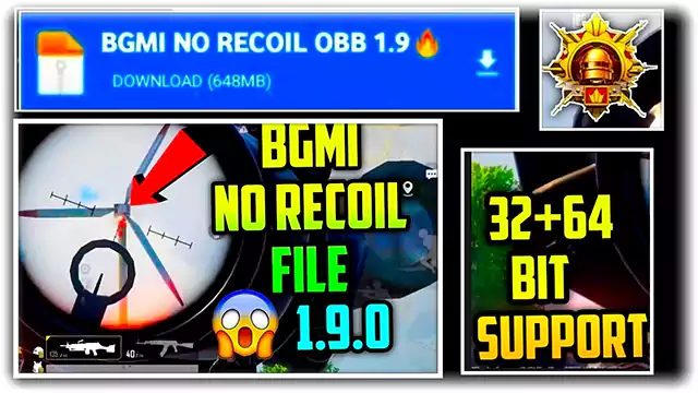 Download BGMI 1.9 No Recoil OBB file 64 bit